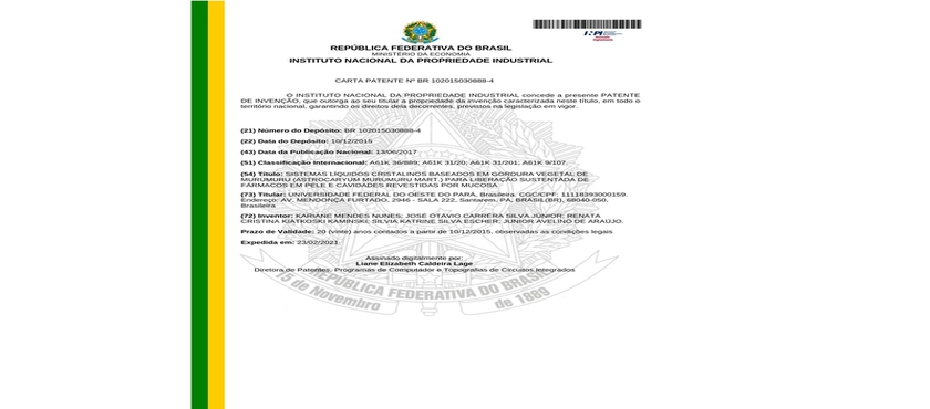 Carta-patente da Ufopa.