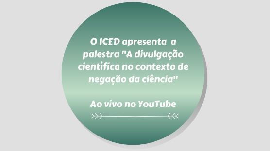 Nesta quinta, dia 14 de maio, às 17 horas, o professor do curso de Geografia, Rafael Zílio, estará ao vivo no canal do ICED, no youtube.
Não será emitido certificado aos expectadores.