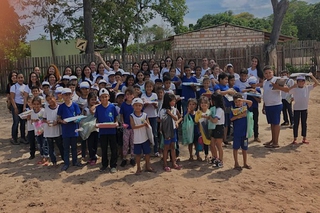 Ação teve como público-alvo estudantes da Escola Municipal Nossa Senhora de Nazaré.