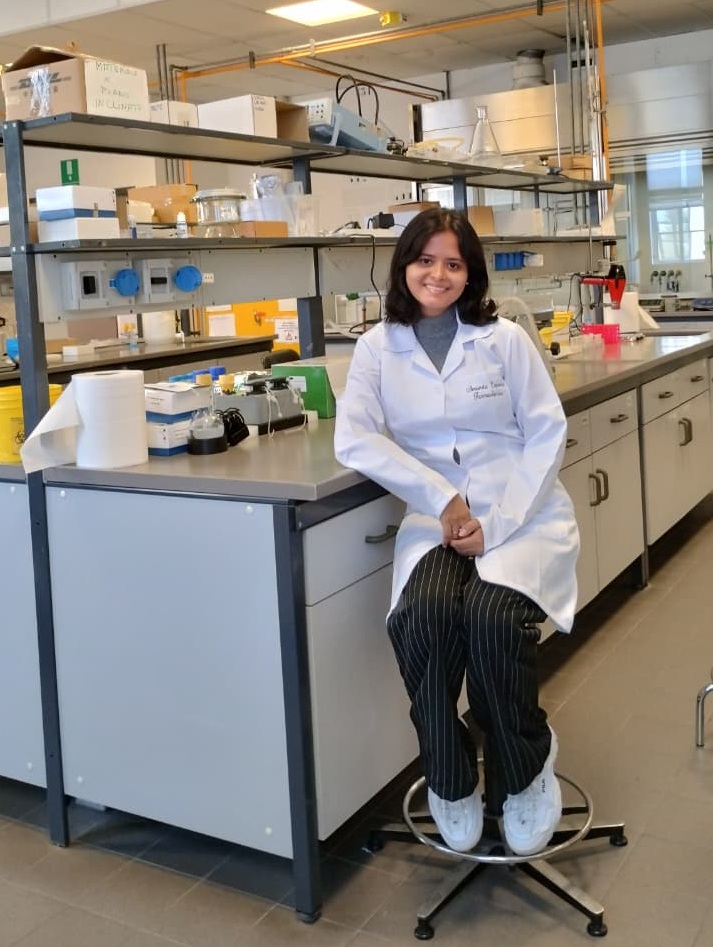 Amanda Esquerdo durante seu intercâmbio na universidade italiana. Foto: Arquivo pessoal.  